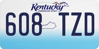 KY license plate 608TZD