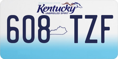 KY license plate 608TZF