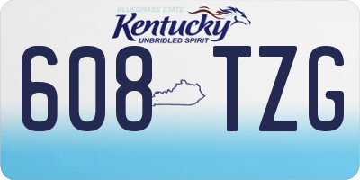 KY license plate 608TZG