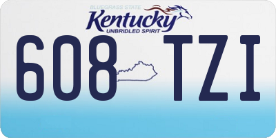 KY license plate 608TZI