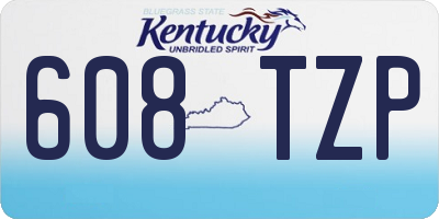 KY license plate 608TZP