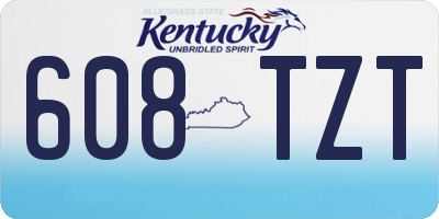 KY license plate 608TZT