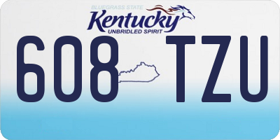 KY license plate 608TZU