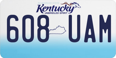KY license plate 608UAM