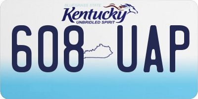 KY license plate 608UAP