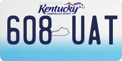 KY license plate 608UAT
