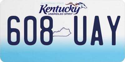 KY license plate 608UAY