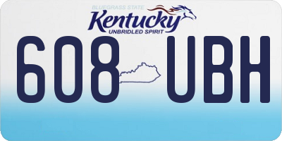 KY license plate 608UBH