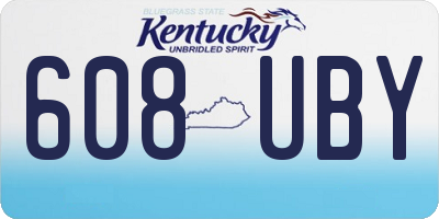KY license plate 608UBY
