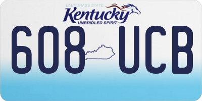 KY license plate 608UCB