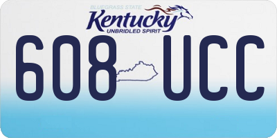 KY license plate 608UCC