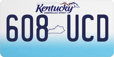KY license plate 608UCD