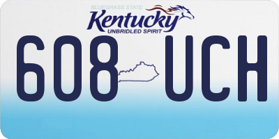 KY license plate 608UCH