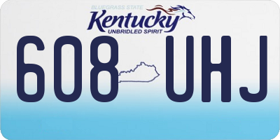 KY license plate 608UHJ