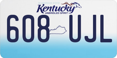 KY license plate 608UJL