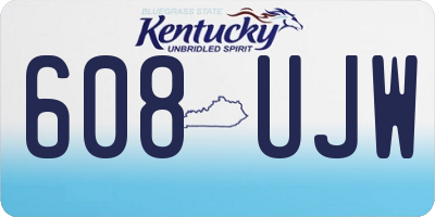KY license plate 608UJW