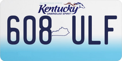 KY license plate 608ULF