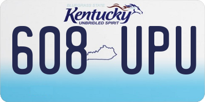KY license plate 608UPU