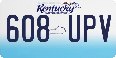KY license plate 608UPV