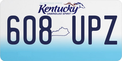 KY license plate 608UPZ