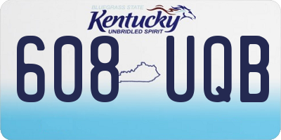 KY license plate 608UQB