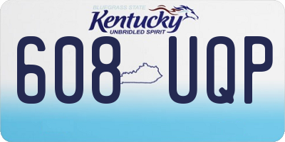 KY license plate 608UQP