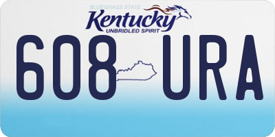 KY license plate 608URA