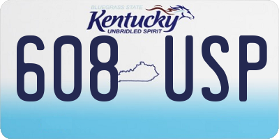 KY license plate 608USP