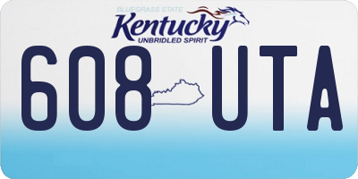 KY license plate 608UTA