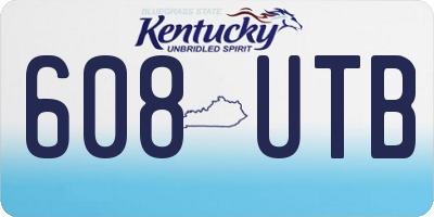 KY license plate 608UTB