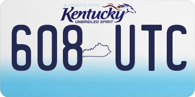 KY license plate 608UTC