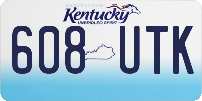 KY license plate 608UTK