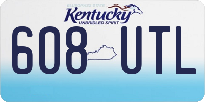 KY license plate 608UTL