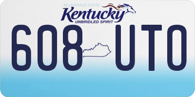 KY license plate 608UTO