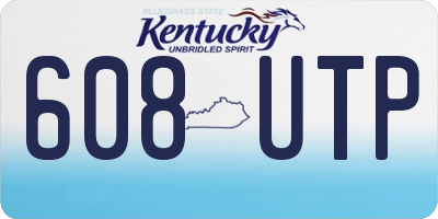 KY license plate 608UTP