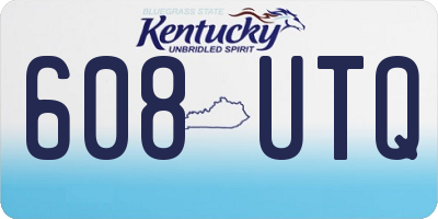 KY license plate 608UTQ