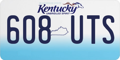 KY license plate 608UTS