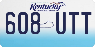 KY license plate 608UTT