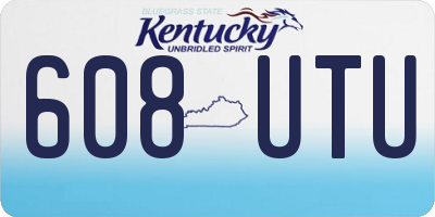 KY license plate 608UTU