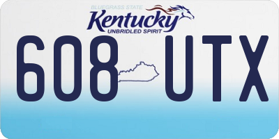 KY license plate 608UTX