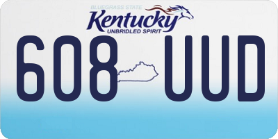 KY license plate 608UUD