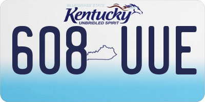 KY license plate 608UUE