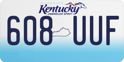 KY license plate 608UUF