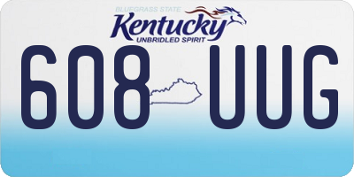 KY license plate 608UUG