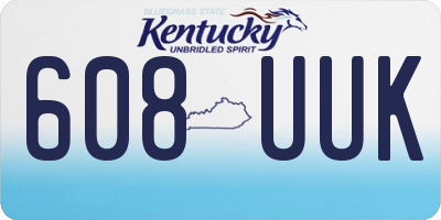 KY license plate 608UUK