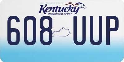KY license plate 608UUP