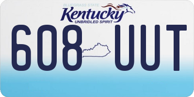 KY license plate 608UUT