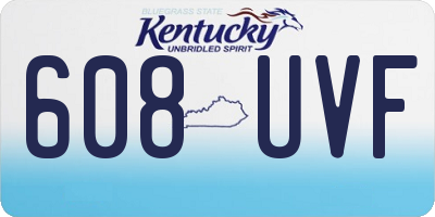 KY license plate 608UVF