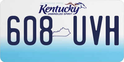 KY license plate 608UVH