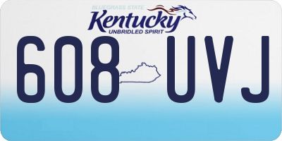 KY license plate 608UVJ